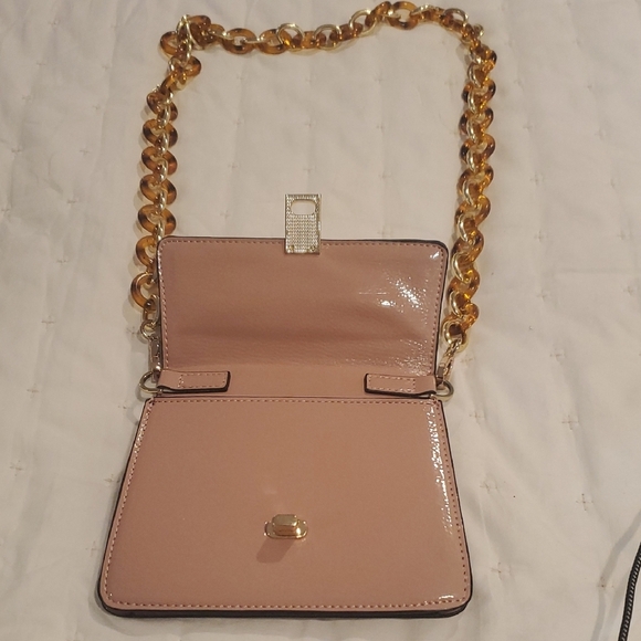 Topshop Pink and Gold Mini Bag with Chain - Picture 3 of 7